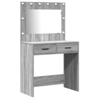 Conjunto de tocador de 2 piezas vidaXL con LED en gris de madera de ingeniería Sonoma - details 2