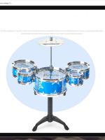 Batería De Jazz Dinámica Para Niños Juguetes Instrucciones De Percusión Occidental Instrumento Musical Para Principiantes Colores Rojo Azul Negro - details 4