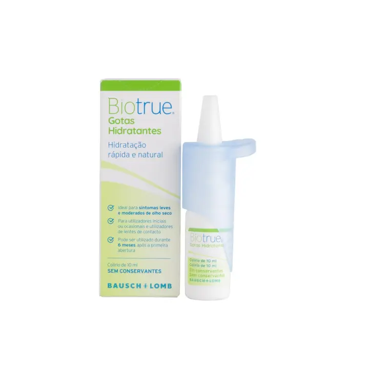 BIOTRUE GOTAS HIDRATANTES COLIRIO DE 10 ML SIN CONSERVAMTES DE BAUSCH AND LOMB - 1
