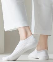 Calcetines De Tobillo Bajo Para Hombres Y Mujeres Calcetines De Barco Sólidos Transpirables Y Cómodos Paquete De 5/10 Pares Negro - details 5