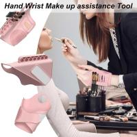 Paleta de mezcla de maquillaje de silicona con correa para la muñeca y compartimento para guardar brochas de maquillaje, paleta portátil y organizador de pinzas para el cabello. - details 5