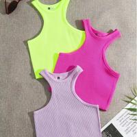 Chaleco De Yoga Para Mujer Con Alta Elasticidad Top De Deporte Fitness Ropa De Gimnasio Estilo Urban Tank Top - details 1