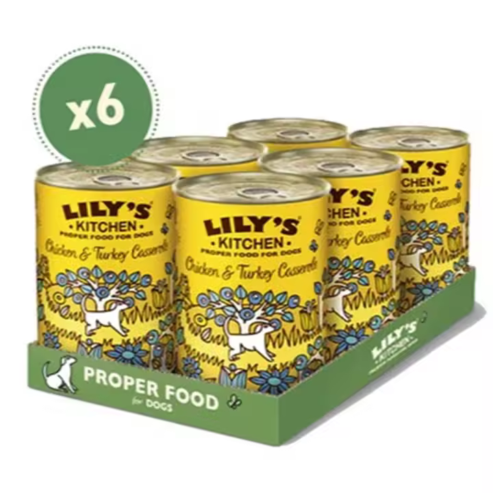 LILYS KITCHEN con Pollo y Pavo lata para perros 400 gramos . Caja Completa 6x400 - 1