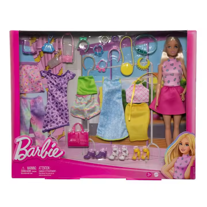 Mega Set Muñeca Barbie con 29 Prendas. - 1
