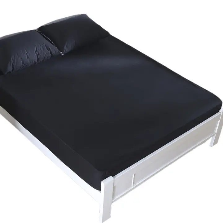Protector De Sábanas Impermeable Para Cama En Negro/Gris/Negro Azul Funda De Muelle Antialérgica Transpirable Anti-Pulgas Y Polvo Malla De Tejido 300TC Protección Para Cama - 1