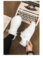 Zapatos Para Hombre Minimalistas De Cuero Split Cómodos Y Transpirables Zapatillas De Caminar Zapatos Casuales Blancos Con Suela De Goma - details 13