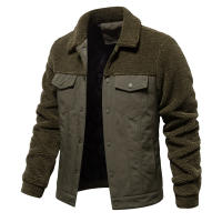 Chaqueta de retales para hombre, chaqueta informal de lana de cordero de alta calidad, talla europea, otoño e invierno, 2024 - details 8