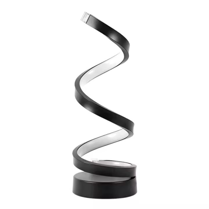Lámpara De Mesa LED De Forma Espiral RGB Blanca Dimmerable Con Control Por USB 5V Para Decoración De Habitación Y Despacho - 1