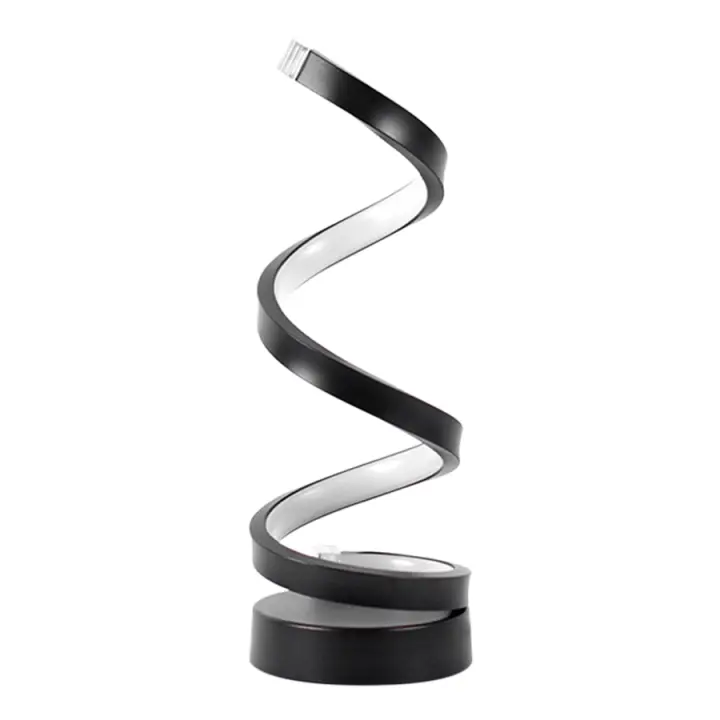 Lámpara De Mesa LED De Forma Espiral RGB Blanca Dimmerable Con Control Por USB 5V Para Decoración De Habitación Y Despacho - 1