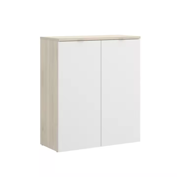 Armario Bajo 2 Puertas Rox Natural/B. Brillo - Armario Bajo Multiusos 96x79x40 cm Armario para dormitorio - Fabricado en España - Melamina Alta calidad - Somnia Descanso - 1