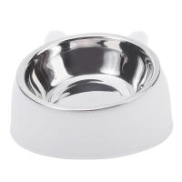 Cuenco De Acero Inoxidable Para Gatos Y Perros Con Base Antideslizante Inclinado a 15 Grados Alimentador De Agua Para Mascotas Protección Del Cuello - details 3