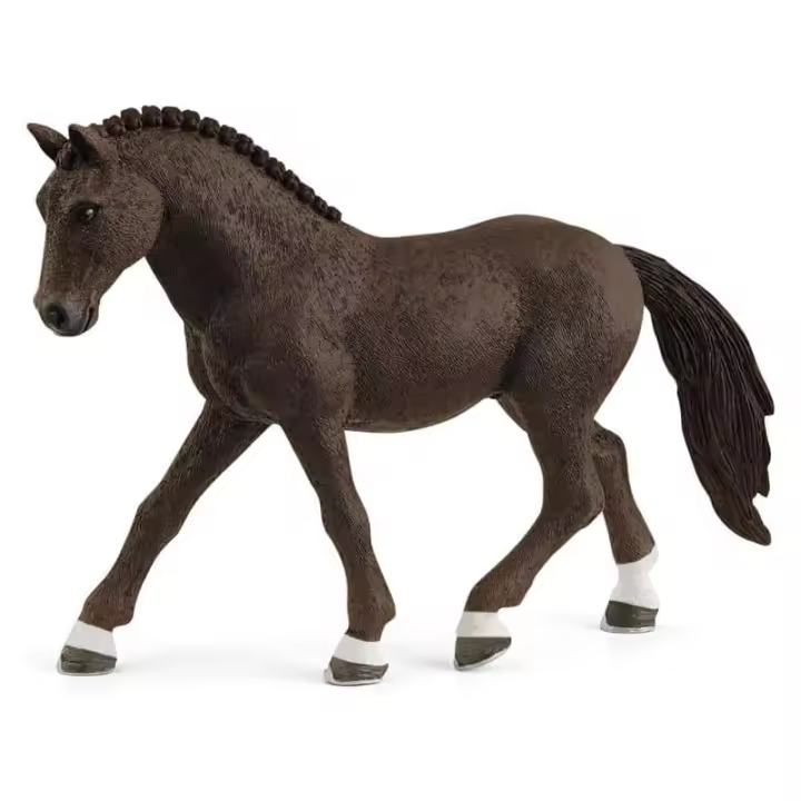 Figura de caballo capón alemán con crin trenzada de Schleich 13926 - 1