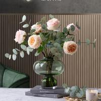 Rosa Artificial De Látex Realista Para Boda Y Decoración Del Hogar Tamaño 17.7 Pulgadas Color Blanco Peonía Falsa Para Decoración De Mesa Y Jardín - details 2