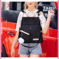 Mochila Oxford Para Mujer 2024 Antirrobo Con Bolsillo Exterior Y Cierre De Cremallera Mochila Escolar Para Adolescentes Decoración Ruched Estilo Moda - details 6