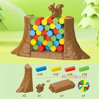 Juego De Equilibrio Squirrel Juguete Interactivo Familiar Tablero De Puzzle Juego De Pushing Piles Para Niños Edad Recomendada 7-12Años Y Adelante - details 3