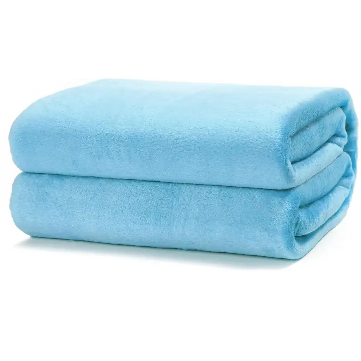 Manta Microfibra para Cama Sofá y Sillón Manta Polar Lisa de Tacto Suave Super Caliente para Adulto y Niño Sin Arrugas - 1