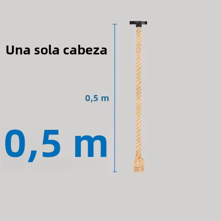 Lámpara Colgante Creativa De Cobre Con Bombilla Edison Vintage Decoración Para Hogar Hecha Con Alambre De Jute - 1