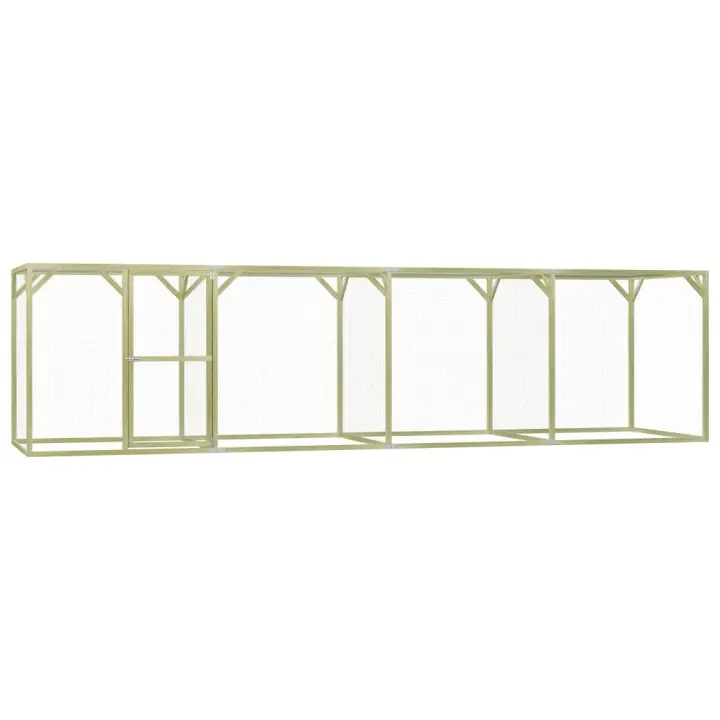 vidaXL Gallinero de madera de pino impregnada en dimensiones 1.5 x 6 x 1.5 m/1.5 x 1.5 x 1.5 m - 1