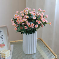 1PC Bouquet De Rosas Simuladas Pequeño Decoración De Casa Para Boda Y Fotografía Props De Flores Artificiales De Seda - details 1