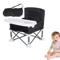 Trona portátil plegable para bebé con correa de seguridad y bandeja de comedor, silla de playa para niños, cómodo asiento de alimentación para niños que acampan - details 7