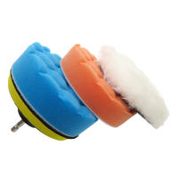 4 Pcs Pads De Pulido De 4 Pulgadas 100mm Para Limpieza Y Cera Con Adaptador M10 Para Broca Eléctrica Y Polidor Automóvil Material De Lana Y Esponja - details 3