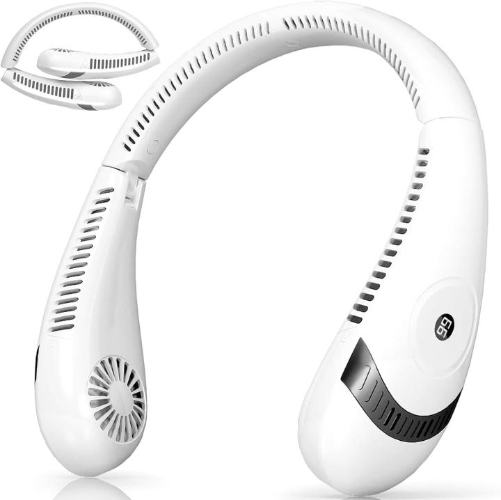 Ventilador de cuello plegable con pantalla LED, ventilador portátil sin aspas de 5000 mAh con 3 velocidades, enfriador… — oferta en Miravia