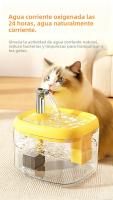 Fregadero Para Gatos Con Filtro Automático Translúcido USB Anti-Desecación Dispensador De Agua Recirculada Con Bomba Para Mascotas - details 2