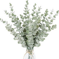 10/20PCS Hojas De Eucalipto Artificiales Ramas Plantas Falsas Para DIY Coronación De Navidad Boda Año Nuevo Fiesta Decoración De Mesa Hogar - details 7