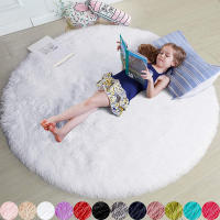 Alfombra Redonda De Peluche Suave Para Niñas Habitación De Princesa Castillo Alfombra Gruesa Decorativa Para Dormitorio Moderno - details 14