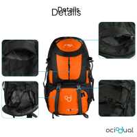 Ociodual Mochila de Senderismo, 50l, Naranja, Múltiples Bolsillos, para Viaje, Montaña, Acampada, Senderismo - details 6