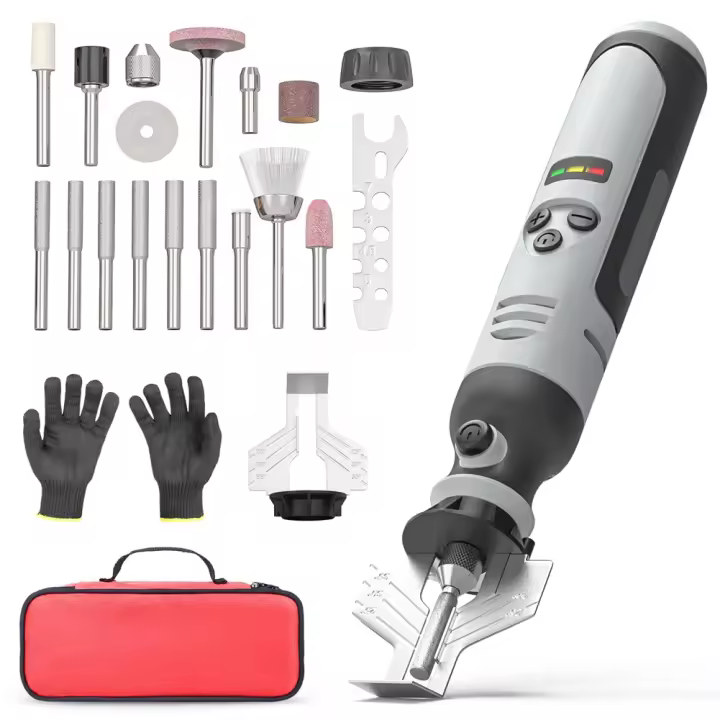 Afilador de motosierra inalámbrico, Kit de afilado de motosierra eléctrica de mano, herramienta de afilado de motosierra de alta velocidad - 1