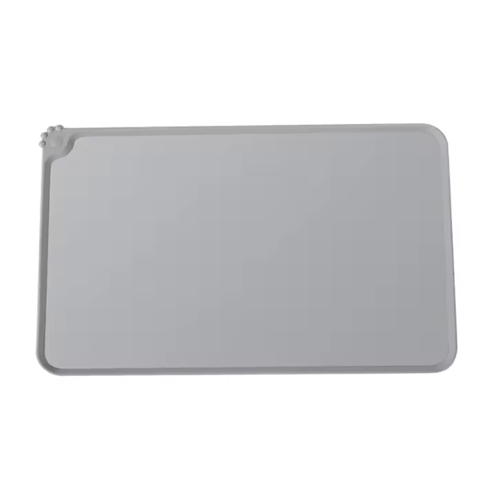Alfombrilla De Comida Para Mascotas De Silicona Con Borde Alto Impermeable Y Antideslizante Placa De Alimentación Para Perros Y Gatos Anti-Salpicaduras Tazón De Alimentación - 1