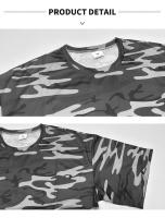 Camiseta De Hombre De Talla Grande Con Manga Corta En Negro Y Malla Fitness Camuflaje Ropa De Gimnasio Suelta Y Confortable Para Verano - details 11