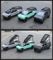 Modelo De Coche Tesla Cybertruck 1/24 Con Sonido Y Luz Para Colección Y Decoración Juguete De Metal Para Niños Regalo De Cumpleaños - details 12
