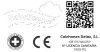 Colchón Cuna Ternum | Colchon Plagiocefalia | Antiasfixia, Calidad y Seguridad | 9,2 cm Grosor, 100% Lavable | Regulación Térmica | Elimina Microorganismos | Fabricado en España - Babykeeper - details 5