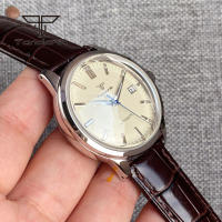 Reloj Automático Tandorio Para Hombre 40mm Doble Domed Sapphire NH35 Water Resistance 20BAR Con Fecha Y Espalda De Vidrio En Cuero Polido - details 16