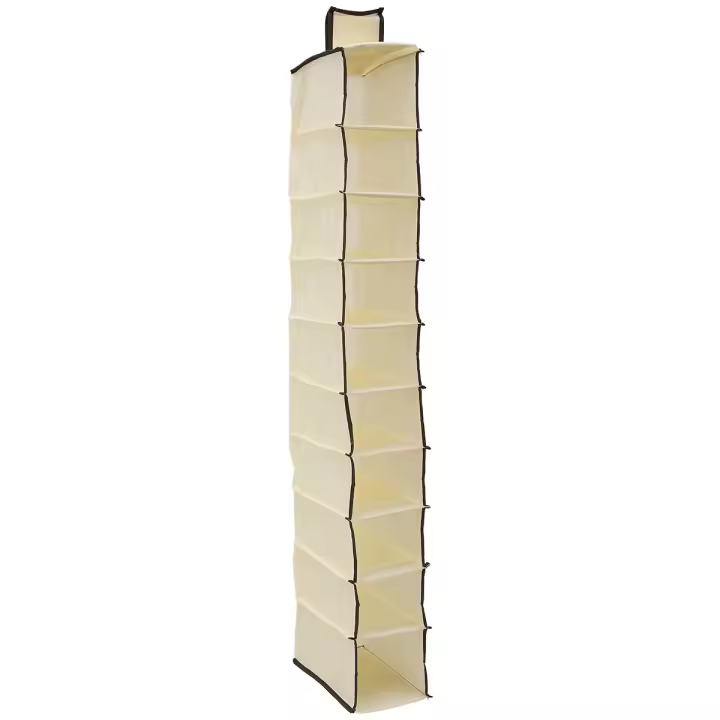 Bolsa Colgante De Almacenamiento Para Zapatos 10 Capas Organizador De Ropa Y Pantuflas Plegable Para Armario Sundries Holder Para Habitación - 1