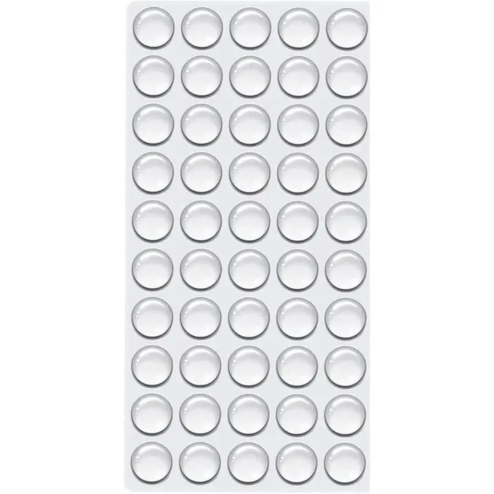 Pies de goma transparentes, 100 almohadillas de goma autoadhesivas, puntos de goma pegajosos, tapones de gabinete antideslizantes, para puertas de cajones de muebles - 1