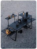 ShineTrip IGT Mesa De Camping Expansible De Acero De Carbono Placa De Combinación Libre Para Barbacoa Y Barra Mesa Portátil Plegable Material De Aluminio - details 12