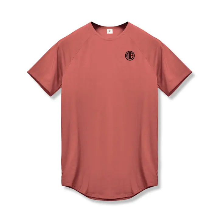 Camiseta Deportiva de Seda de Hielo de Secado Rápido Manga Corta, Patrón Impreso, Material de Poliéster para Entrenamiento Fitness de Verano - 1