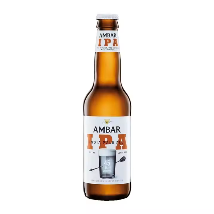 Cerveza Ambar IPA 33 cl pack 12 botellines Total 3,96 litros - 1