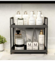 Estante De Contado Multifuncional De 2 Niveles En Negro Y Blanco Para Almacenamiento De Cosméticos En Baño Y Especias En Cocina Capacidad Grande - details 7