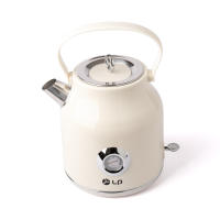Hervidor de Agua Retro [1,7 L, 2200 W], Crema, Acero Inoxidable, Con Indicador de Temperatura y Nivel de Agua Exterior en Diseño Retro - details 4