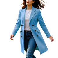 Nueva Chaqueta De Mujer De Invierno Con Manga Larga Y Cuello En V A-line Fashion Chaqueta De Trench Para Otoño Y Invierno - details 10