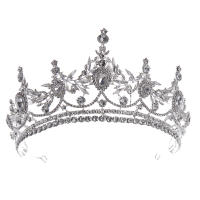 Coroa De Noiva Nova 2022 Diadema De Casamento Prata Com Strass Ornamento De Luxo Para Cabelo Laço De Cabelo Para Damas De Honra Presente Para Mulheres - details 5