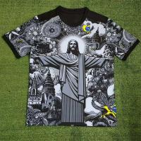 Camiseta De Fútbol De Verano Edición Especial Brasil Jesus Para Adultos Y Niños Casual Quick-drying Poliéster Camiseta De Outdoor - details 1
