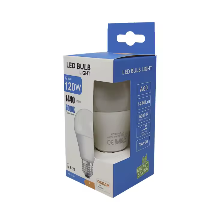 FACTORLED BOMBILLA LED 12W OSRAM E27 A60, 1440 LM GRAN LUMINOSIDAD, LUZ BLANCA  2700K - 4000K- 6000K - 1