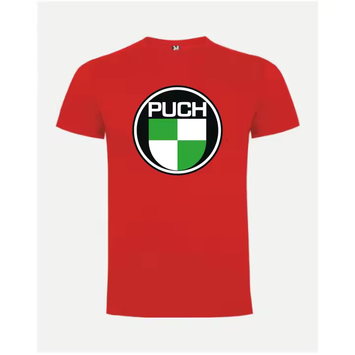 Camiseta roly hombre moto retro puch en impresion dtf de maxima calidad y duravildad - 1