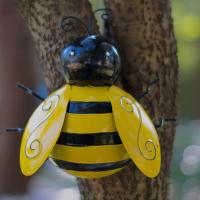Adorno De Jardín En Forma De Abeja Bonita Decoración De Hierro Fundido Para Casa De Juguete Y Exterior Regalo Creativo - details 11