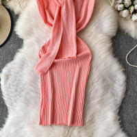 Vestido Bodycon Mini De Color Sólido Con Cuello Redondo Y Cremallera Lateral Para Mujer Vestido Sin Mangas Estilo Casual Y Elegante Para Oficina Y Verano - details 24